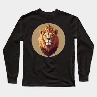 Regal Lion with Crown no.3 Long Sleeve T-Shirt